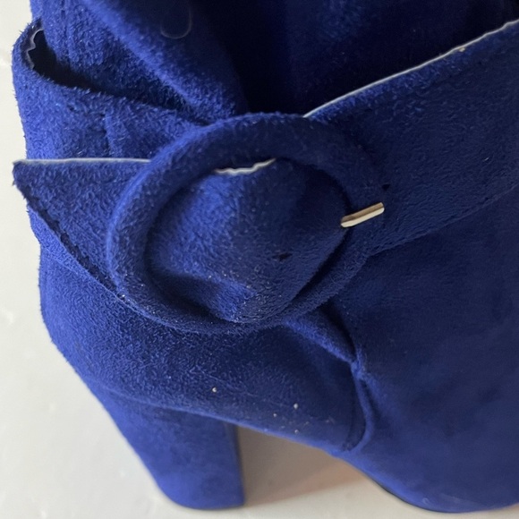 ShoeDazzle Women’s “Darla” Blue Over-the-Knee Heeled Boots Size 8 - Picture 5 of 15